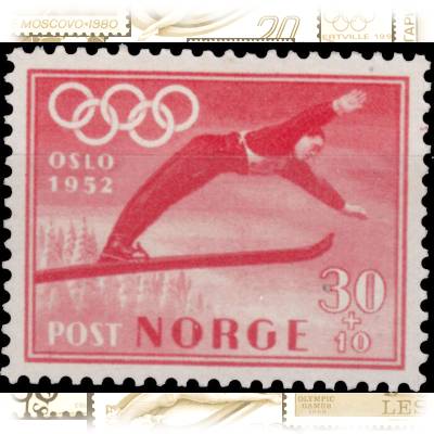 Briefmarken Norwegen Olympiade #10075 (800x646)