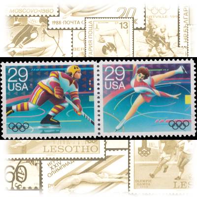 USA Briefmarke 1990 Olympiade #10345 (1200x504)