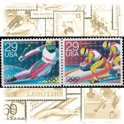USA Briefmarke 1990 Olympiade #10347 (1200x495)