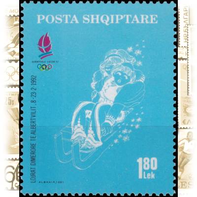 Albanien Briefmarke 1992 Olympiade #10351 (700x869)