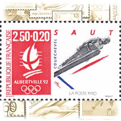 Briefmarke Frankreich Olympiade 1992 #10387 (800x525)