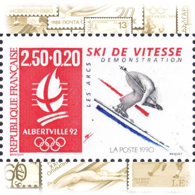 Briefmarke Frankreich Olympiade 1992 #10388 (800x525)