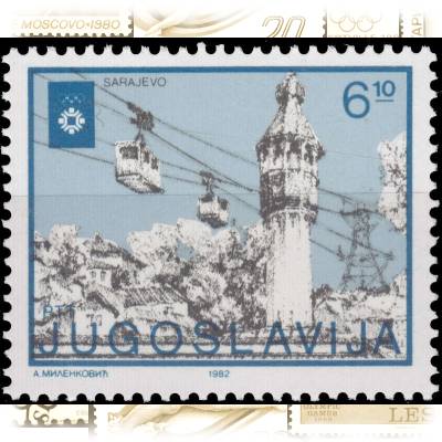 Briefmarken-Satz zur Olympiade 1984 Winterspiele ... #10400 (800x663)