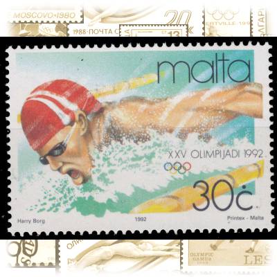 Briefmarken Malta 1992 Olympiade #10543 (800x587)