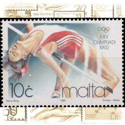 Briefmarken Malta 1992 Olympiade #10544 (800x571)