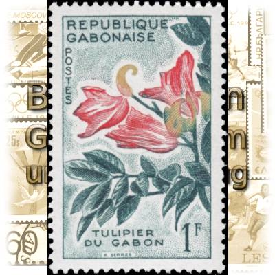 Briefmarken Gabun 1961 Blumen (2) #10706 (600x914)
