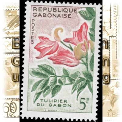 Briefmarken Gabun 1961 Blumen (5) #10709 (600x883)