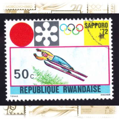 Briefmarke Ruanda Olympiade 1972 #10713 (500x387)
