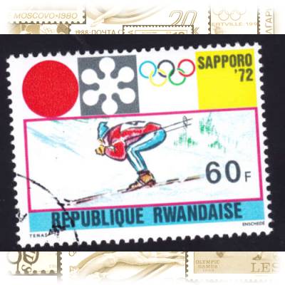 Briefmarke Ruanda Olympiade 1972 #10718 (500x381)