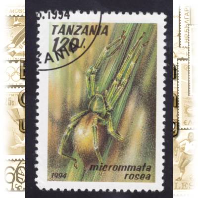 Briefmarken Tansania Spinnen-Tiere 1994 #10727 (600x802)