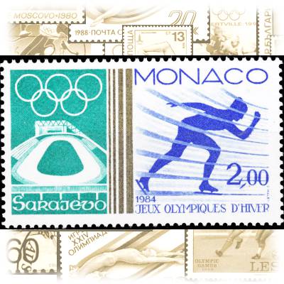 Briefmarke Monaco 1984 zur Olympiade in Sarajewo #10856 (800x490)