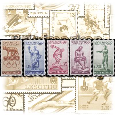 Briefmarken 1960 von Italien zur Olympiade in Rom #10991 (1500x492)