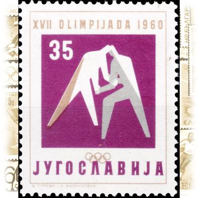 Briefmarken Jugoslawien Olympiade 1960 Rom - Italien #11014 (700x859)