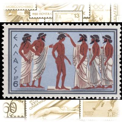 Briefmarken 1960 von Griechenland zur Olympiade ... #11134 (800x507)