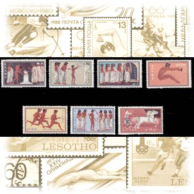 Briefmarkensatz 1960 von Griechenland zur Olympiade ... #11137 (1500x616)