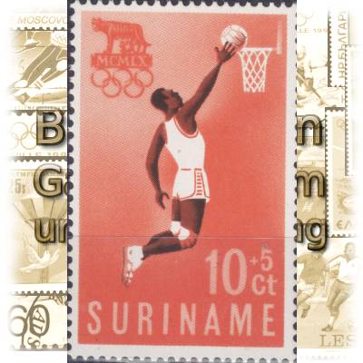 Briefmarke Suriname Olympiade in Rom 1960 #11291 (600x947)
