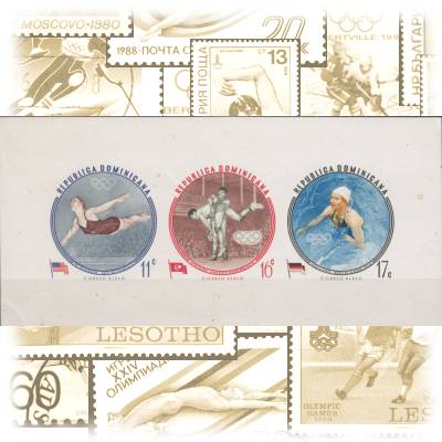 Briefmarken-Block 2. ungezähnt Olympiade ... #11324 (1000x474)