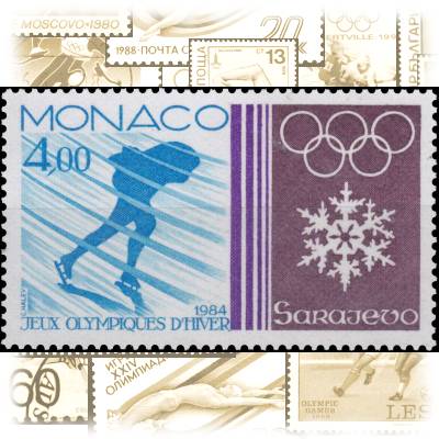 Monaco Briefmarke Eisschnelllauf #11608 (800x484)