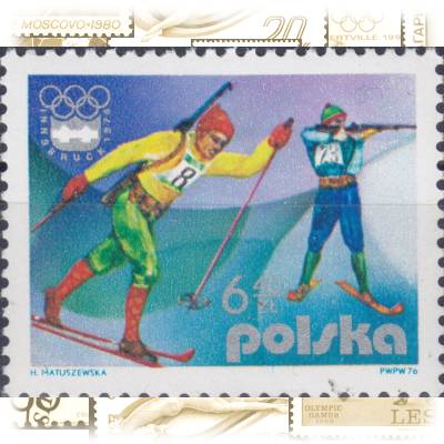 Polen Biathlon Briefmarke #11612 (800x631)