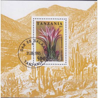 Kakteen Briefmarken aus Tansania 1995 Block #11636 (800x812)