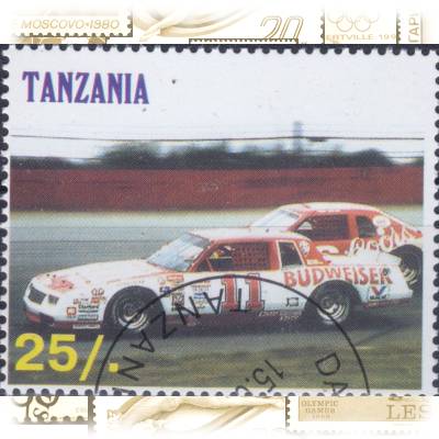 Briefmarken Tansania Rennwagen 1998 #11714 (800x641)