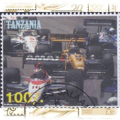 Briefmarken Tansania Rennwagen 1998 #11716 (800x640)