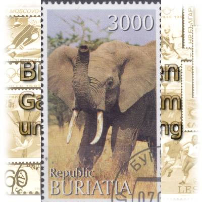Buriatia Briefmarken Tiere Elefanten 3000 #11751 (600x1009)