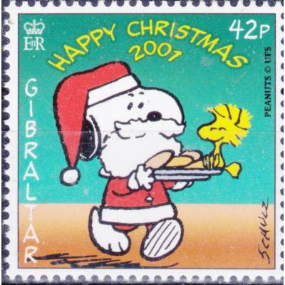 Briefmarken mit Snoopy von Gibraltar 2001 #11887 (800x809)