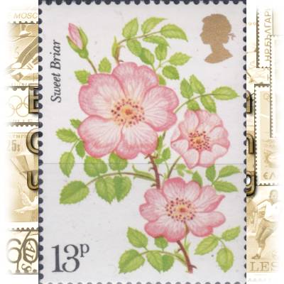 Rosen-Briefmarken von Großbritannien 1976 #11935 (600x819)