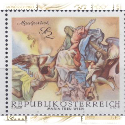Briefmarken Kunst Fresken #12351 (600x509)