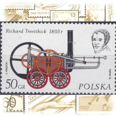 Eisenbahn-Briefmarken Jahrgang 1976 von Polen #13108 (600x379)