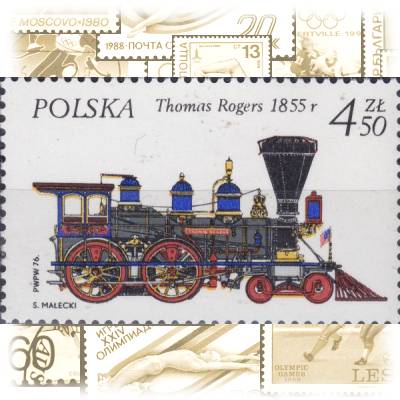 Eisenbahn-Briefmarken Jahrgang 1976 von Polen #13114 (600x370)