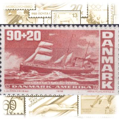 Briefmarken Motiv Schiffe Dänemark Jahrgang ... #13145 (600x358)