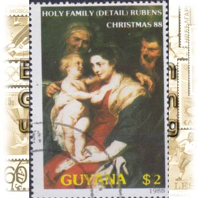 Briefmarken Guyana Weihnachten 1988 #13392 (600x851)