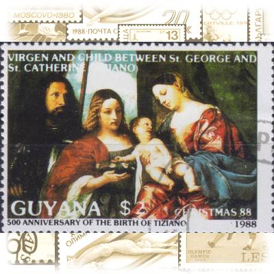 Briefmarken Guyana Weihnachten 1988 #13393 (800x558)