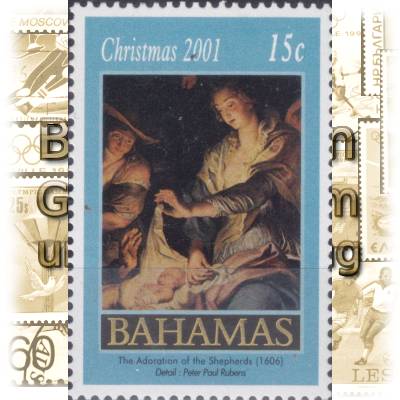 Postfrische Briefmarken Bahamas zu Weihnachten ... #13426 (600x907)