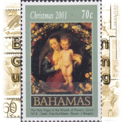 Postfrische Briefmarken Bahamas zu Weihnachten ... #13428 (600x907)