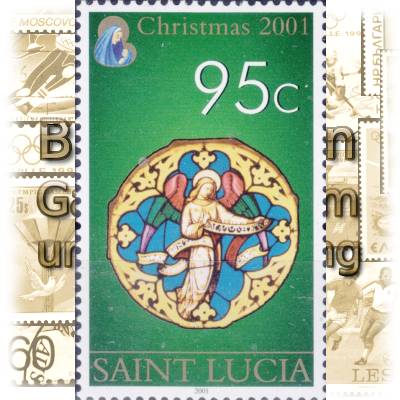 St. Lucia Briefmarken Weihnachten 2001 #13457 (600x957)