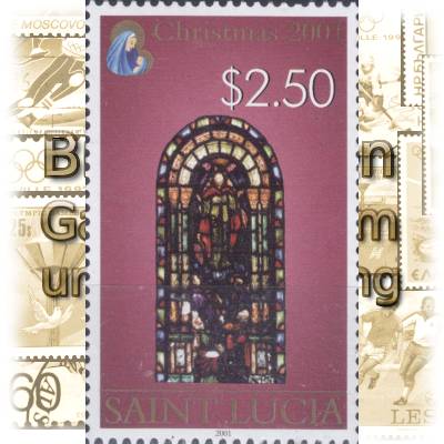St. Lucia Briefmarken Weihnachten 2001 #13458 (600x975)