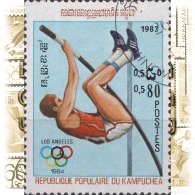 Briefmarken Kambodscha Sommerspiele Los Angeles ... #14171 (330x440)