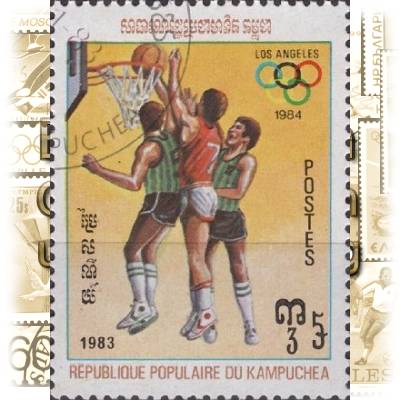 Briefmarken Kambodscha Sommerspiele Los Angeles ... #14175 (330x440)
