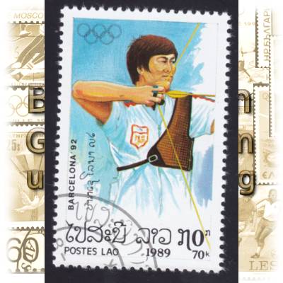 Laos Olympiade Sommerspiele 1992 70K #1678 (600x875)