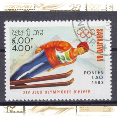Laos Olympiade Briefmarke 665 #1767 (600x484)