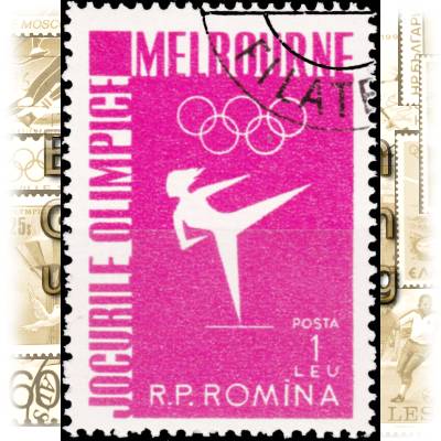 Rumänien Briefmarke 1956 Olympiade #2137 (600x827)