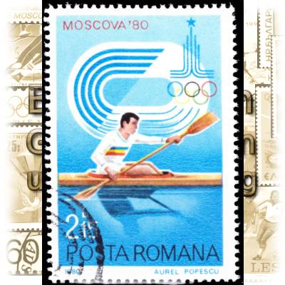 Rumänien Briefmarken Olympiade 1980 Moskau #2158 (600x848)
