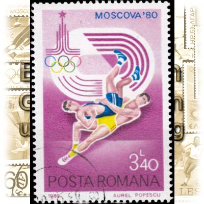 Rumänien Briefmarken Olympiade 1980 Moskau #2159 (600x849)