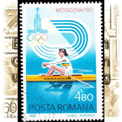 Rumänien Briefmarken Olympiade 1980 Moskau #2160 (600x844)