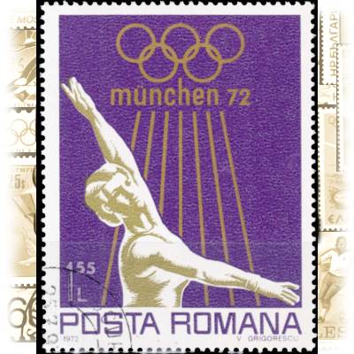 Rumänien Briefmarke Olympia 1972 #2181 (600x755)