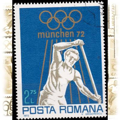Rumänien Briefmarke Olympia 1972 #2182 (600x755)