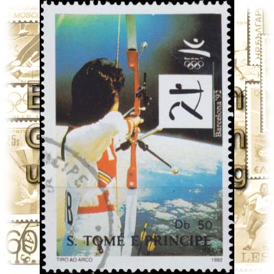 Olympiade Briefmarke Seo-Tome-Principe 1992 #2306 (600x845)